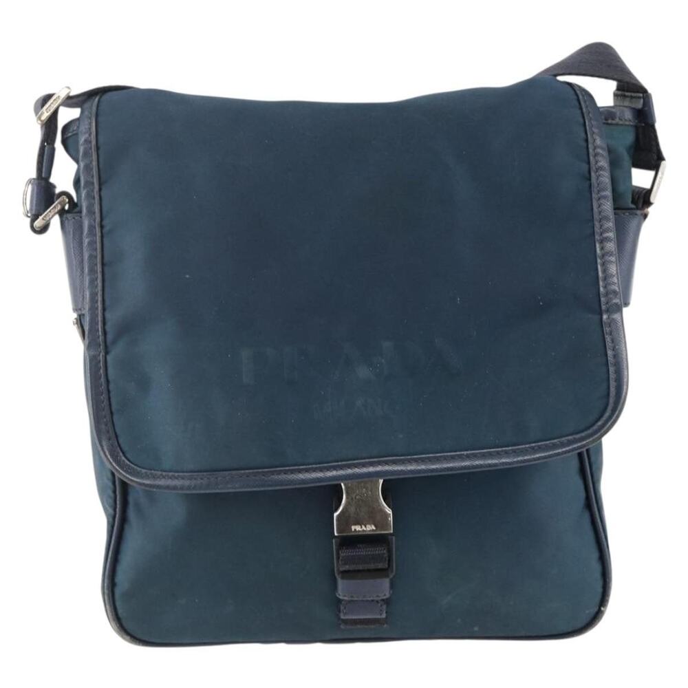 Prada Nylon Shoulder Bag Navy